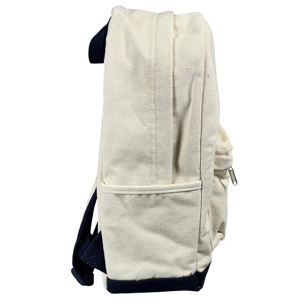 Wild Fable Canvas Backpack Cream Navy Blue School Bag NWT‎